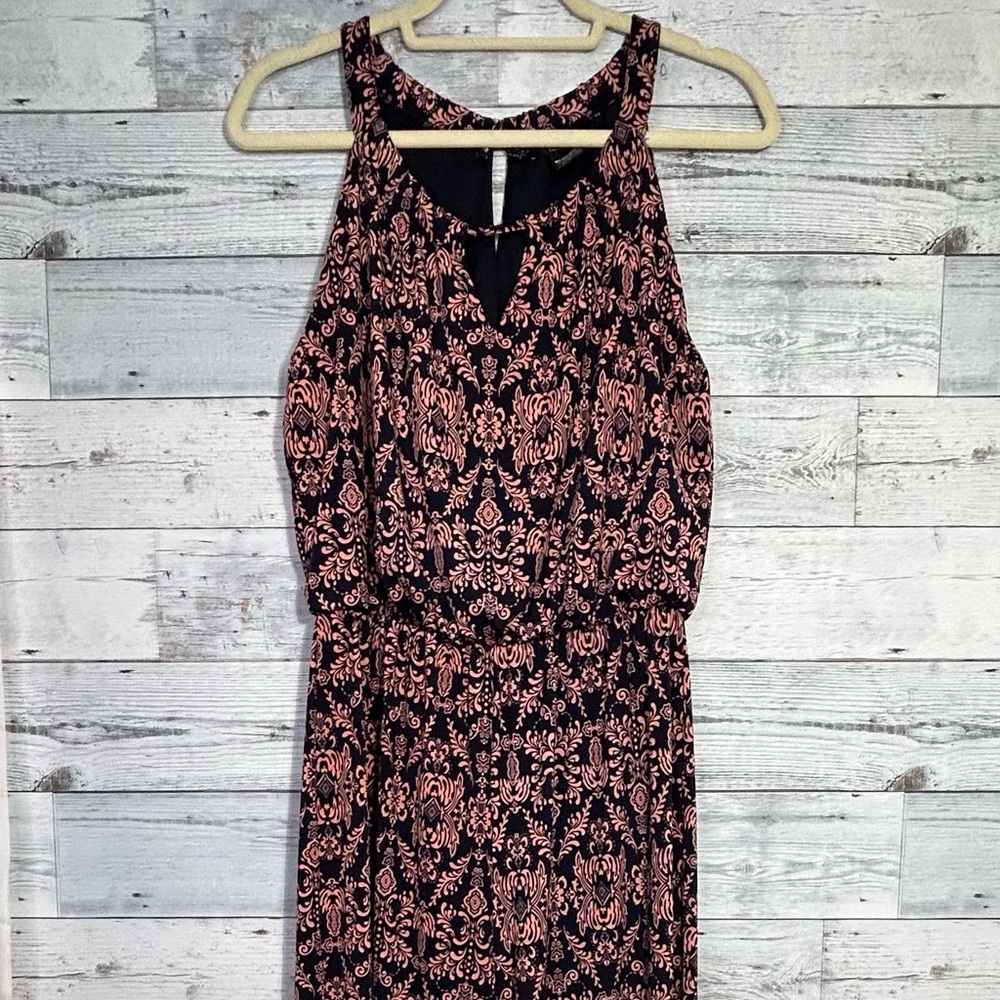 Love Ryan Women's Halter Jumpsuit Wide Leg Pink/Blue Paisley Size M